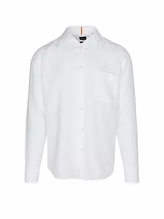 BOSS | Chemise en lin coupe droite RELEGANT | weiss